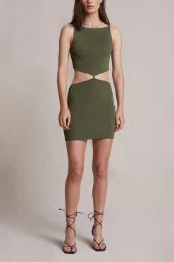 Bec And Bridge Mason Knit Mini Dress Olive
