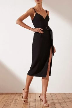 Shona Joy Andrea Fitted Cocktail Dress W Belt