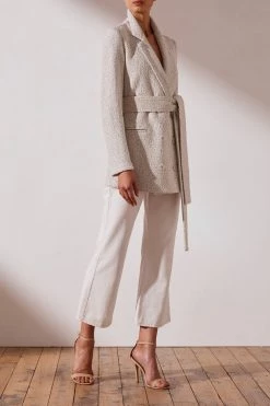 Shona Joy Double Breasted Blazer W Belt