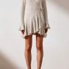 Shona Joy Hayes Frill Cuff Wrap Mini Dress