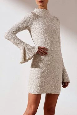 Shona Joy Hayes Frill Cuff Fitted Mini Dress