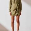 Shona Joy Ellington Draped Mini Shirt Dress