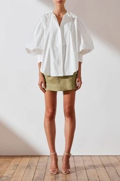 Shona Joy Drake Balloon Sleeve Shirt