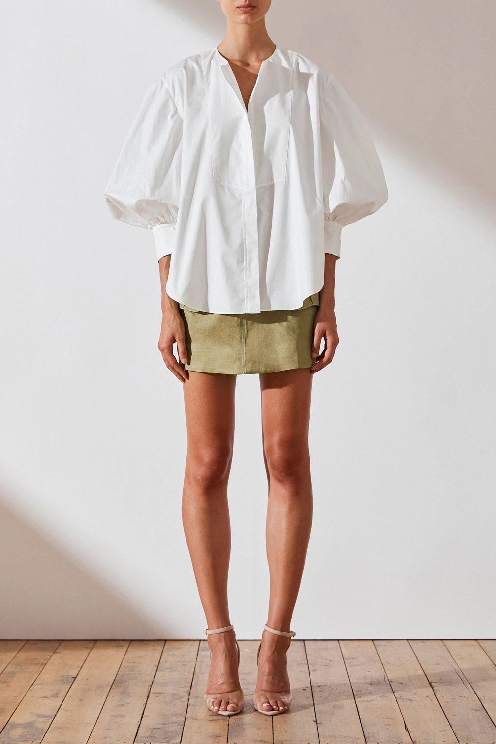 Shona Joy Drake Balloon Sleeve Shirt 3 Shona Joy Drake Balloon Sleeve Shirt