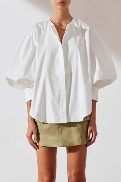 Shona Joy Drake Balloon Sleeve Shirt