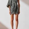 Shona Joy Parker One Shoulder Draped Mini Dress 1 Shona Joy Parker One Shoulder Draped Mini Dress