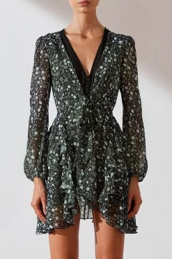 Shona Joy Jarrett Tie Front Mini Dress 14 Shona Joy Jarrett Tie Front Mini Dress