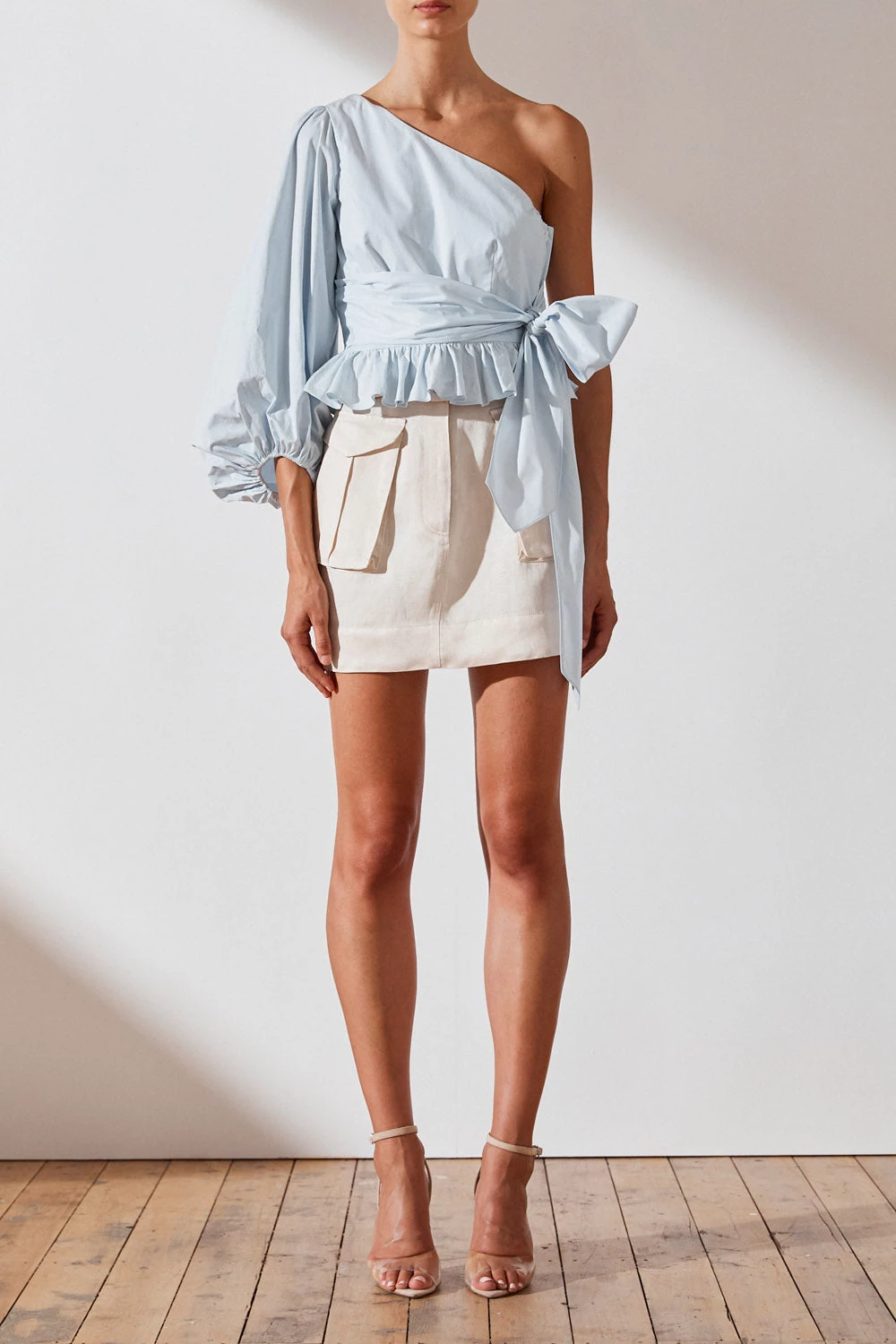 Shona Joy Drake One Shoulder Tie Front Blouse 4 Shona Joy Drake One Shoulder Tie Front Blouse