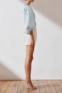 Shona Joy Ellington Linen Mini Skirt With Belt Ecru 12 Shona Joy Ellington Linen Mini Skirt With Belt Ecru