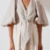 Shona Joy Margot Embroidered Linen Tie Front Blouse