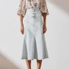 Shona Joy Noah Contour Panel Denim Midi Skirt 1 Shona Joy Noah Contour Panel Denim Midi Skirt