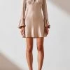 Shona Joy Joan Frill Cuff Bias Mini Dress