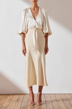 Shona Joy Ellington Bias Midi Skirt