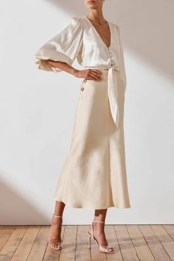 Shona Joy Joan Tie Front Blouse