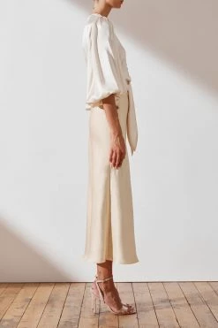 Shona Joy Ellington Bias Midi Skirt