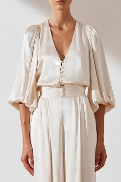 Shona Joy Joan Tie Front Blouse