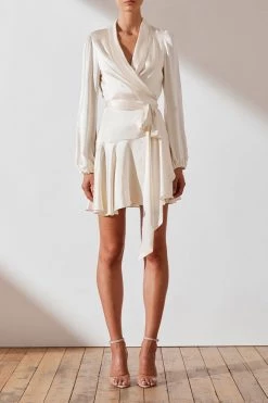 Shona Joy Joan Wrap Mini Dress