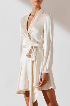 Shona Joy Joan Wrap Mini Dress