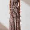 Shona Joy Garner Cross Back Tiered Maxi Dress