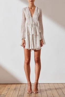 Shona Joy Garner Drawstring Mini Dress
