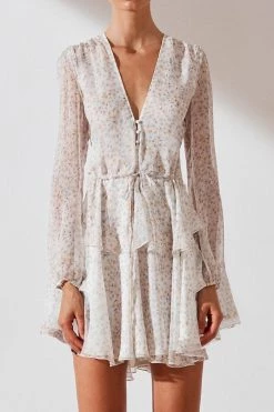 Shona Joy Garner Drawstring Mini Dress