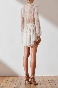 Shona Joy Garner Drawstring Mini Dress