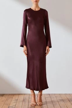 Shona Joy Morrison LS Bias Midi Dress