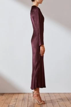 Shona Joy Morrison LS Bias Midi Dress