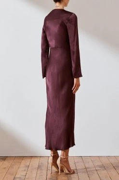 Shona Joy Morrison LS Bias Midi Dress