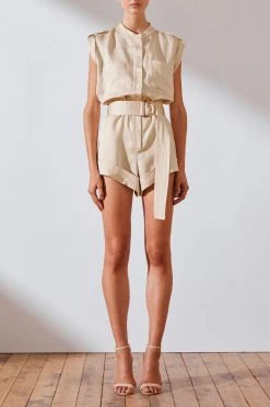 Shona Joy Wren Linen Boiler Suit