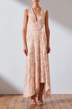 Shona Joy Heather Plunge Midi Dress