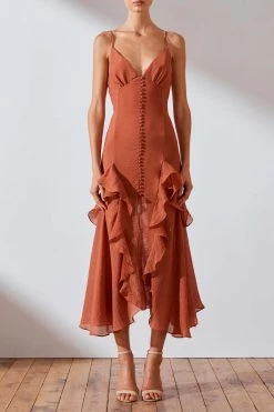 Shona Joy Charlotte Cocktail Midi Dress