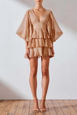 Shona Joy Monroe Drape Sleeve Mini Dress
