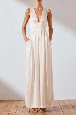 Shona Joy Jefferson Plunged Jumpsuit