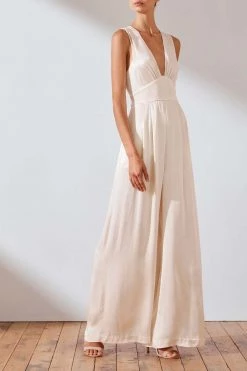 Shona Joy Jefferson Plunged Jumpsuit