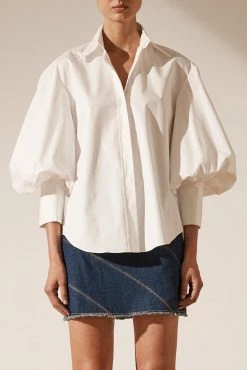 Shona Joy Grant Collared Shirt White