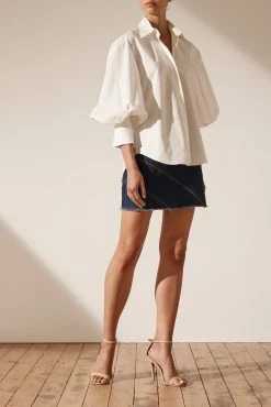 Shona Joy Grant Collared Shirt White