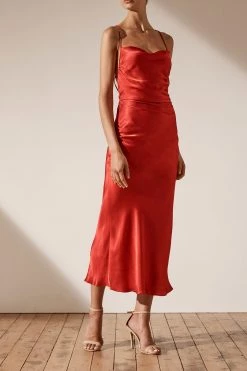 Shona Joy Wright Ruched Backless Slip Dress