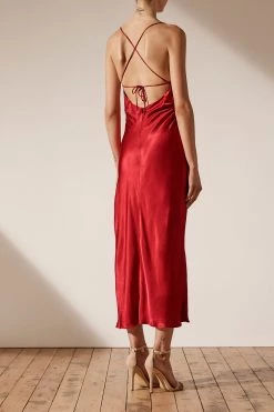 Shona Joy Wright Ruched Backless Slip Dress