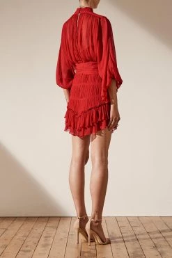 Shona Joy Clemence Long Sleeve Mini Dress