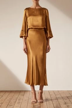 Shona Joy Wright Bias Midi Skirt