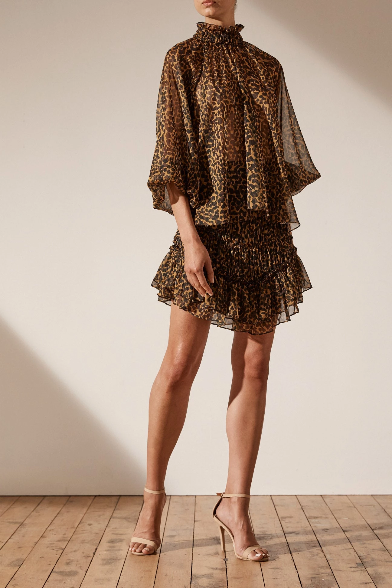 Shona Joy Raphael High Neck Ruched Blouse 5 Shona Joy Raphael High Neck Ruched Blouse