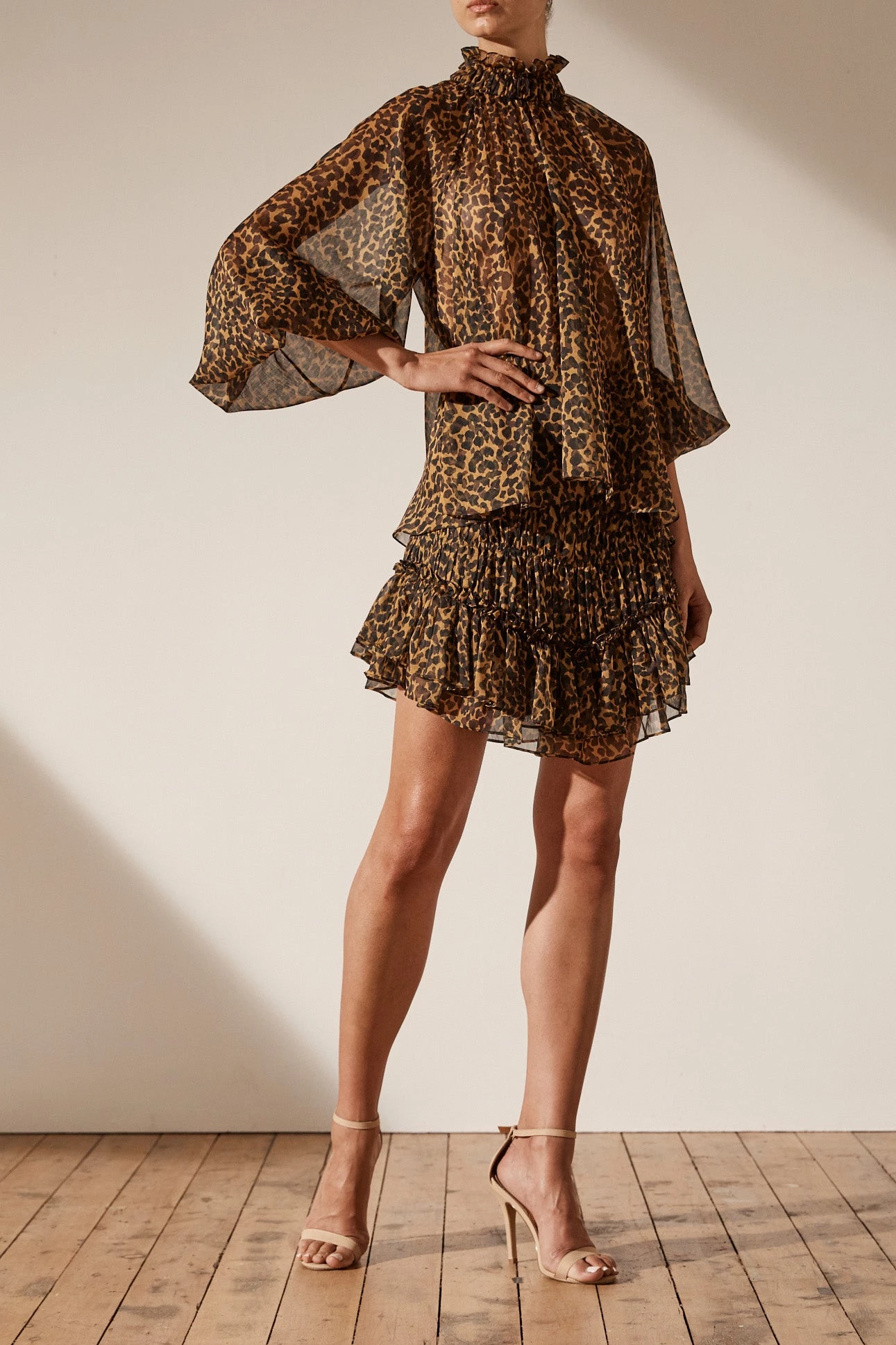 Shona Joy Raphael High Neck Ruched Blouse 6 Shona Joy Raphael High Neck Ruched Blouse