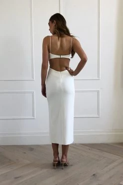 Fox Maiden Bec And Bridge Faye Cut Out Midi Ivory