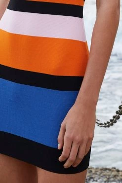 By Johnny All Sort Stripe Knit Mini Dress