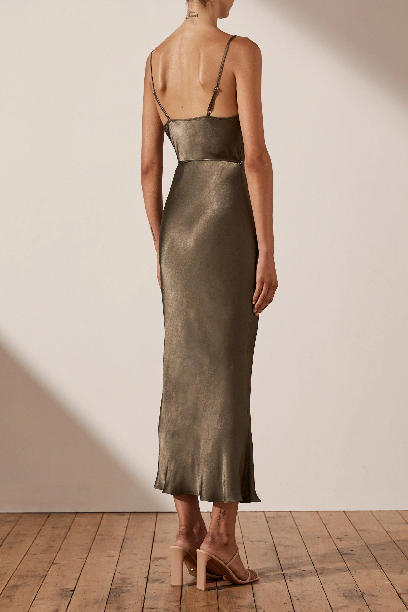 Shona Joy Sophia Bias Cowl Midi Dress Graphite 7 Shona Joy Sophia Bias Cowl Midi Dress Graphite