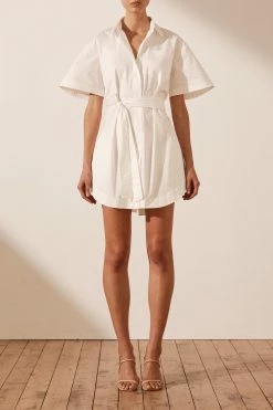 Shona Joy Amaia Shirt Dress With Tie