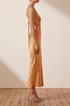 Shona Joy Gala Backless Midi Dress