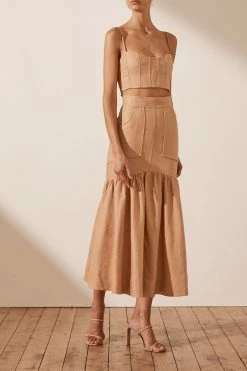 Shona Joy Rosa Fitted Crop Top