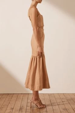 Shona Joy Rosa Fitted Crop Top